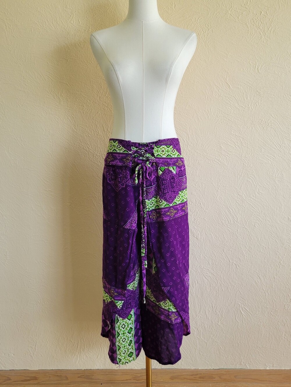 Made In India One Size Lace-Up Boho Pants